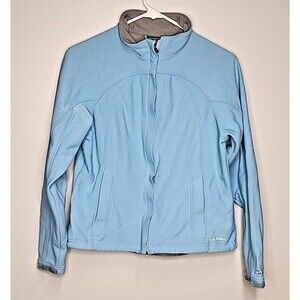 Ll Bean Womens Light Blue Windstopper Windbreaker Jacket Coat Size M EUC